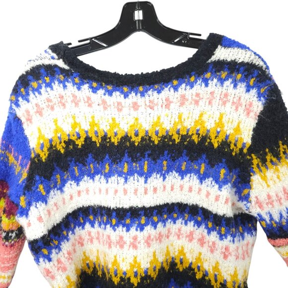 Free People Best Day Ever Pullover Sweater Womens M Multicolor Alpaca Wool Blend - Picture 13 of 16